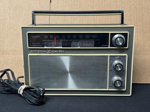 Westinghouse Power-Mate AM radio H953XP8A Charcoal Brown **Read For Parts