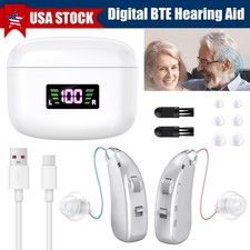 Rechargeable Digital Hearing Aid Invisible BTE Sound Amplifier for Hearing Loss