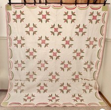 Handmade Vintage Appliqu d Cotton Quilt