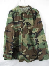 BDU Shirt/Coat Large Regular Hot Weather Ripstop Woodland Camo USGI Army