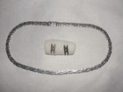 Taxco Mexico Sterling Silver Heavy Flat Link 18" Necklace Earrings 73.5 grams — photo 1