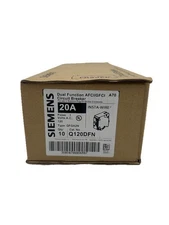 10 PCS New Siemens Circuit Breaker Q120DFN 20 Amp Dual AFCI/GFCI Plug On Neutral