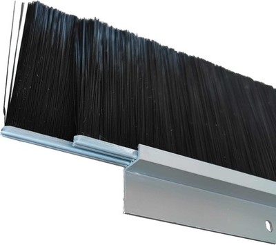 Double Brush Door Sweep 1 Pack, Retsun 3'' x 39.3'' Heavy Duty Aluminum Door Bo...