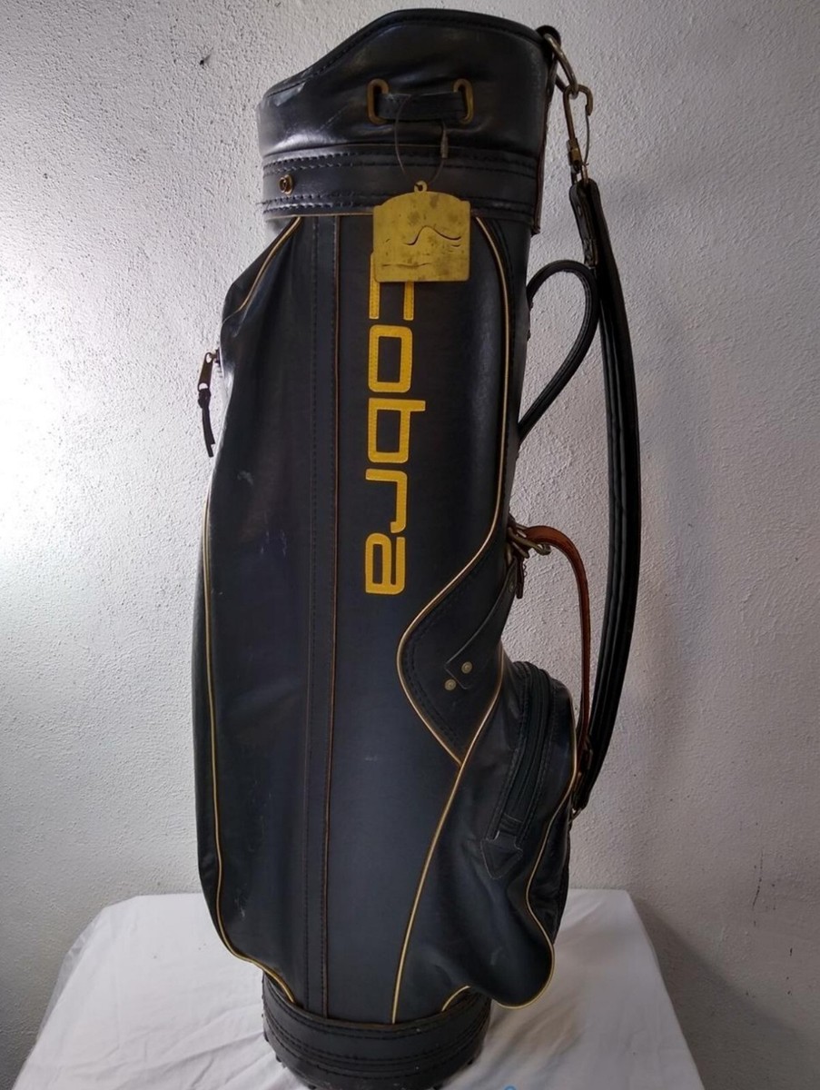 COBRA Vintage King Cobra Black Leather Oversize Golf Bag 6