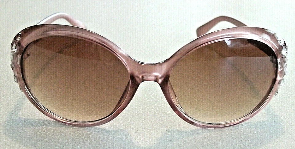 Diseñador Firmado DIANE VON FURSTENBERG Grande Melocotón Glam GAFAS DE SOL Bolso COMO ESTÁ Foto 3 de 4