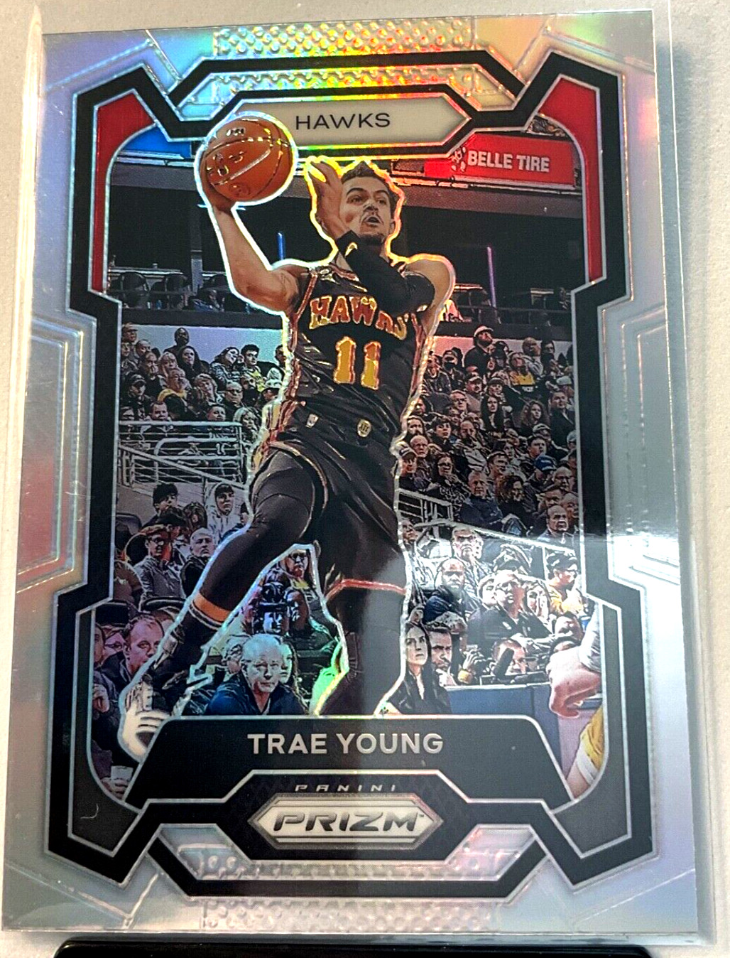 Trae Young 2023-24 Panini Prizm NBA Monopoly Silver Prizm Hawks #4