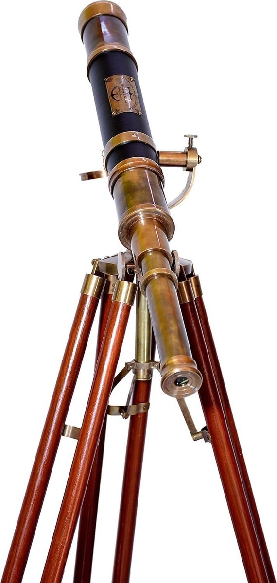 Vintage Telescope Arc Design Adjustable Scope Nautical Floor