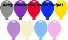 BALLOON SHAPED WEIGHT FOIL PLASTIC HELIUM BALLOONS - COLOUR OPTIONS 10  - 50