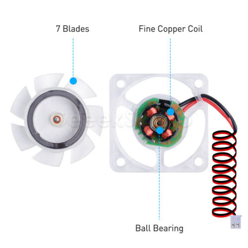 4PCS 40mm*10mm DC 12V 4010 Blue/ Colorful light Fan 3D Printer Cooling Fan - Picture 12 of 14