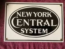 VINTAGE SIGN NEW YORK CENTRAL SYSTEM EUC TRAINS