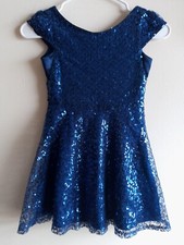 Bloome De Jeune Fille girls sz 7 Purple Sequence Dress