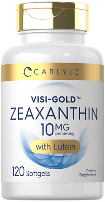 Zeaxanthin 10mg | 120 Softgels | Non-GMO, Gluten Free Supplement | by Carlyle
