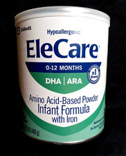 ELECARE AMINO ACID-BASED 0-12 MONTH INFANT FORMULA WITH IRON 14.1oz 400g JAN2027