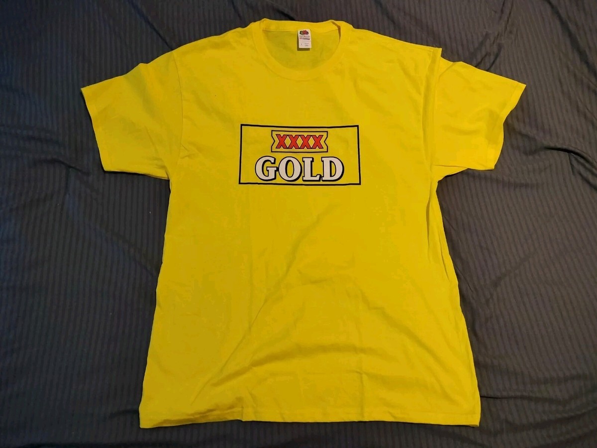 Large Men's XXXX Gold Lager Advertising T-shirt Shirt Australian