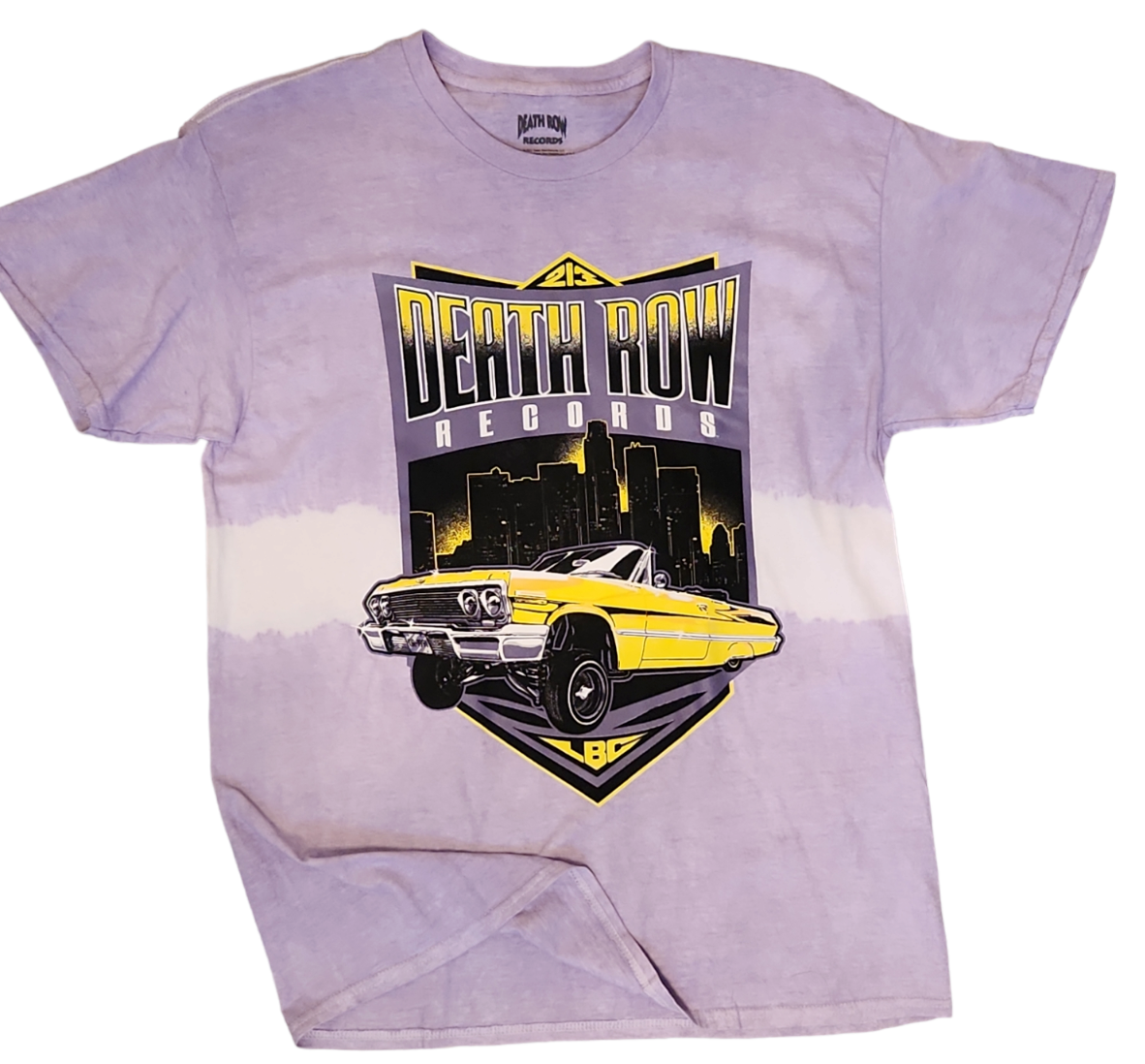 FILA T shirt uomo Death Row Records colore lavanda tinto in capo 100% cotone NUOVE