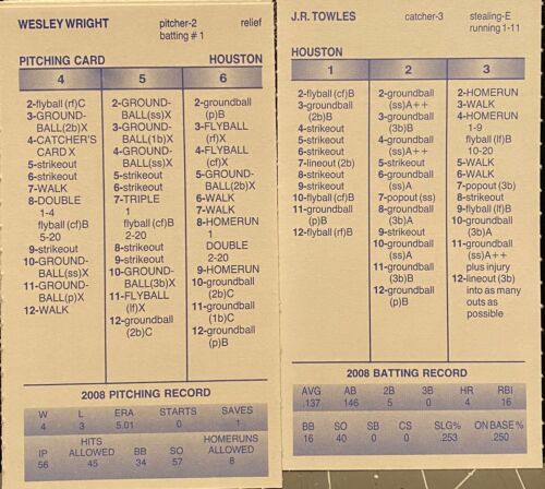2008 HOUSTON ASTROS, STRAT-O-MATIC Baseball, ORIGINAL, MINT, 27 cards - Picture 1 of 1