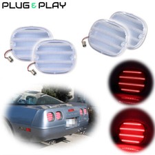  Plug Play 90-96 Chevy Corvette C4 Zr1 Rear Tail Lights Taillamps Clear Led