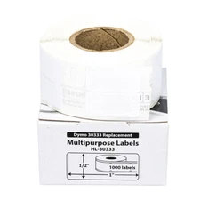 DYMO 30333 REMOVABLE Multipurpose Labels (1/2" x 1") - (1) Roll of 1,000