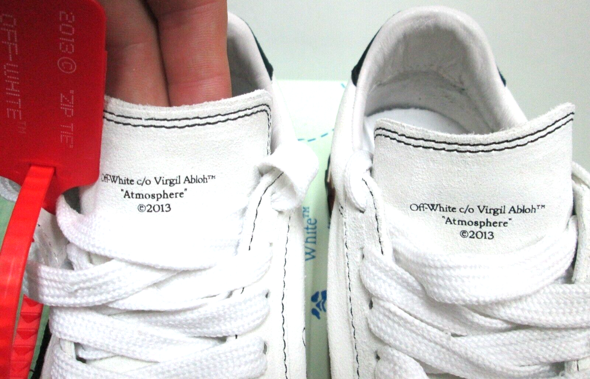 GREAT! Off-White Virgil Abloh Vulcanized Stripe Low WHITE