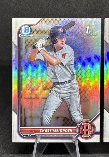 2022 Bowman Draft Chase Meidroth Lot (3) Sky Blue Parallel /499 & 2x Refractors - Picture 6 of 8