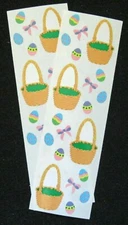 Mrs Grossman Two Vintage 2x6 inch Sheets 'Easter Baskets' (c-1993)