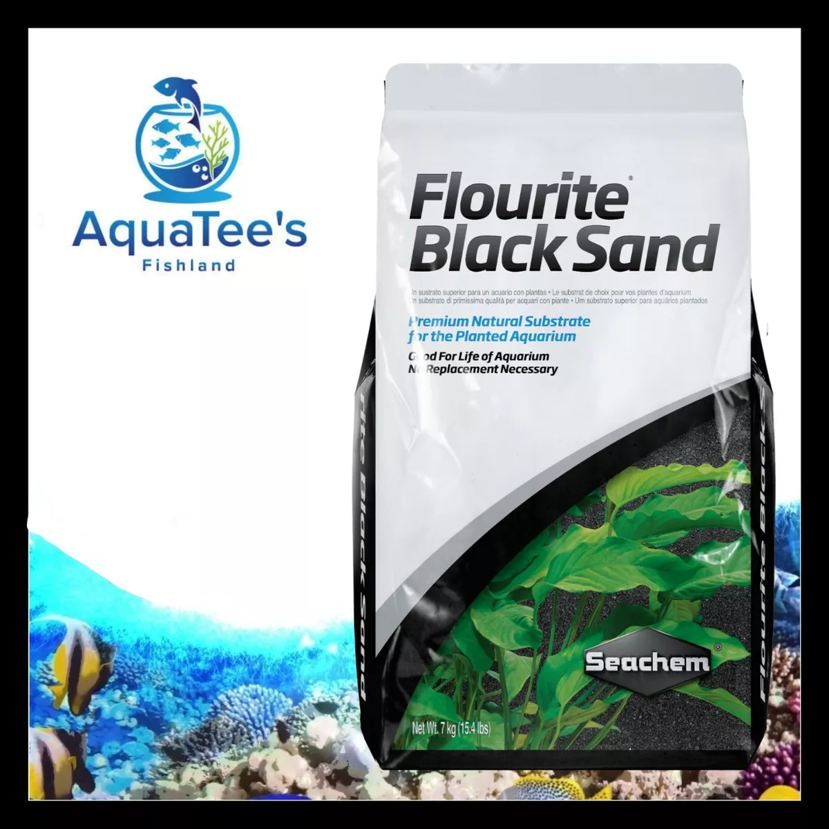 Seachem Flourite BLACK SAND 7kg Planted Aquarium Fish Tank Substrate Shrimp Nano