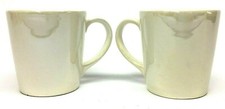 Lot 2 Starbucks Coffee Mug White Pearl Pearlescent Opalescent 12 oz 2012 Holiday
