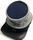 CIVIL WAR CSA CONFEDERATE INFANTRY GREY WOOL KEPI FORAGE CAP HAT-2XLARGE