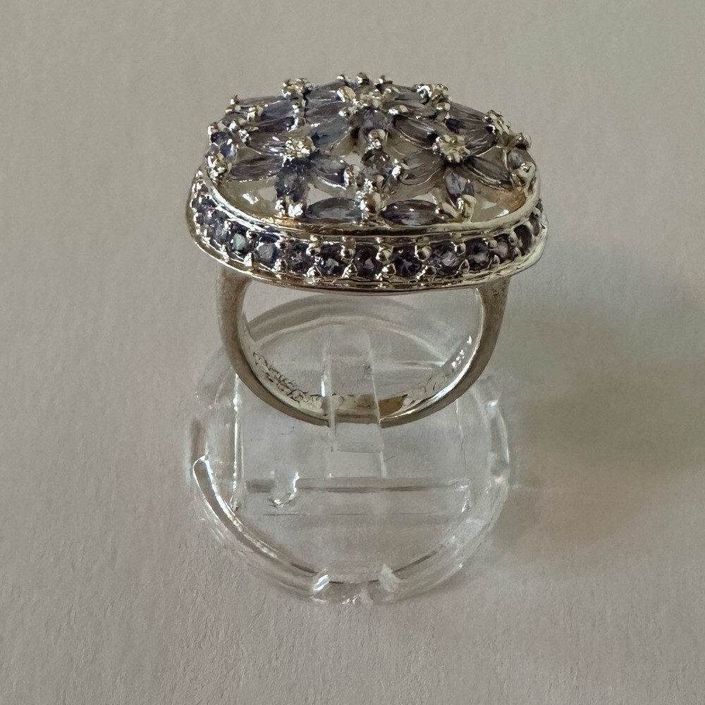 solid sterling silver and natural/real tanzanite … - image 4