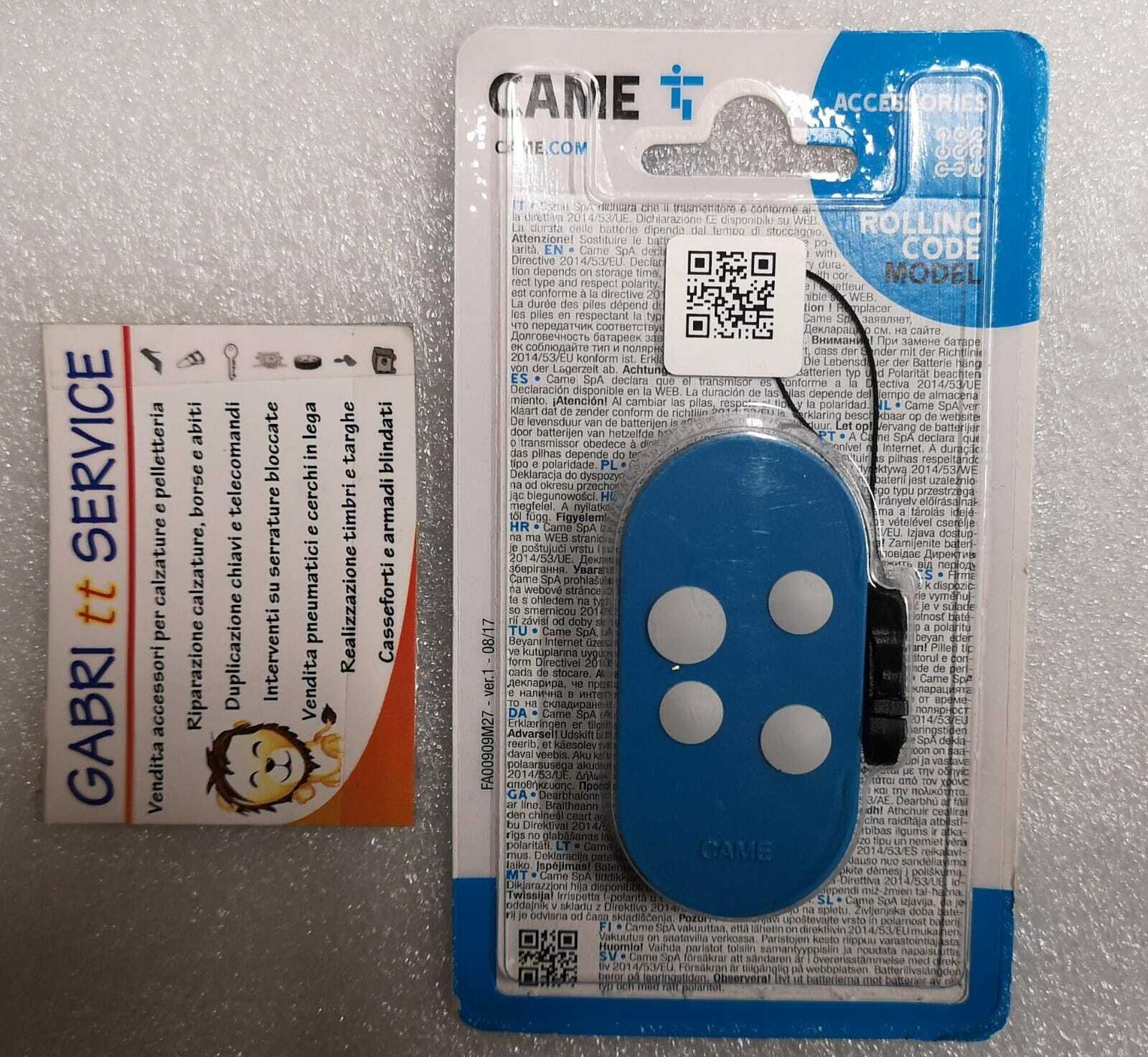 CAME TOPD4RBS 806TS-0121 Trasmettitore Blu 4 Canali 433-868 MHz