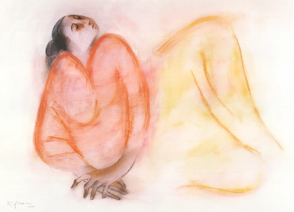 R.C. GORMAN Suzanne Brown Gallery 22.5" x 28.5" Litografía Offset Contemporánea Foto 2 de 4