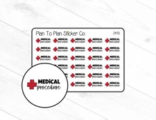 2413~~Medical Procedure Planner Stickers.