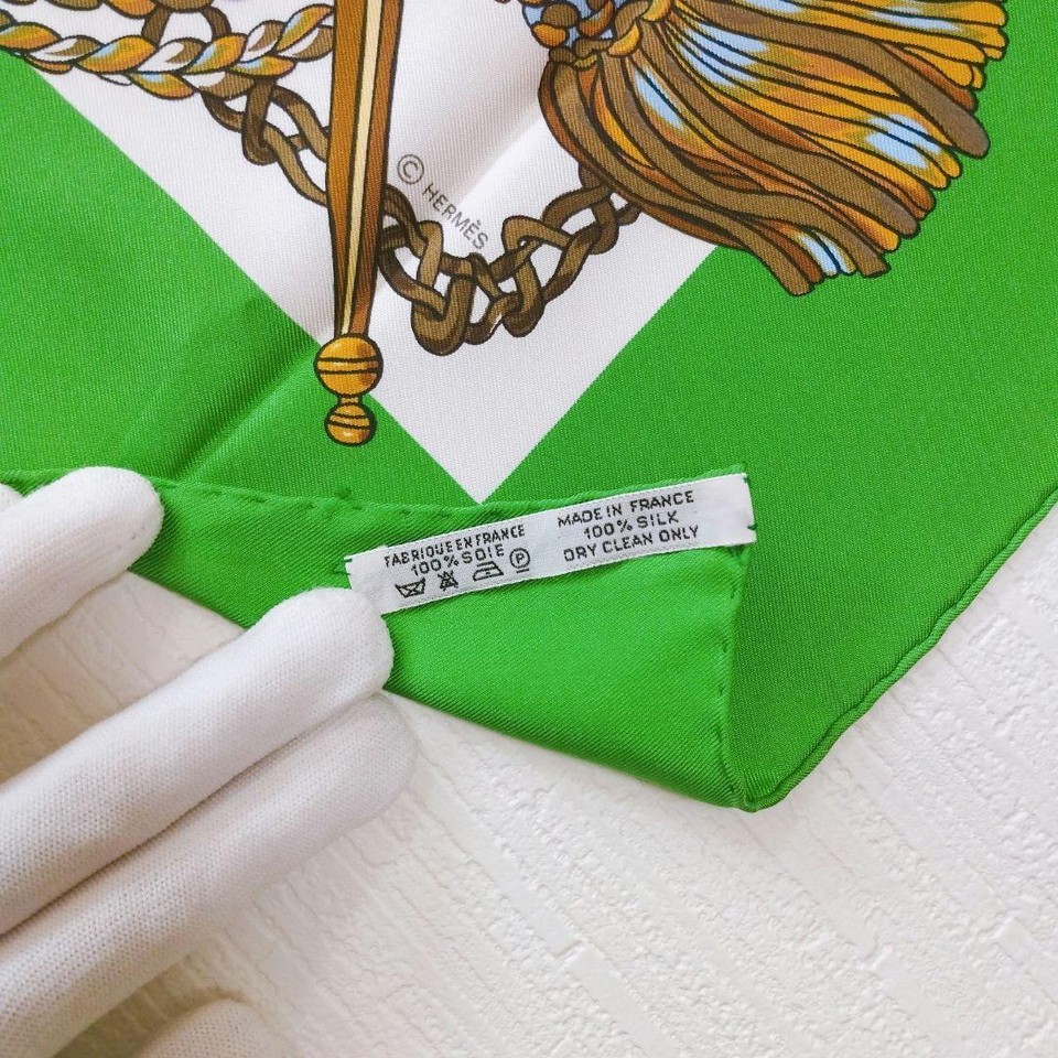 Hermes Carré 90 Timpanist Green White Le Timbalier Horse From Japan eBay