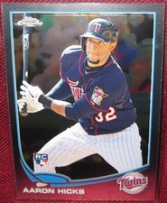 2013 TOPPS CHROME #179 AARON HICKS RC MINNESOTA TWINS
