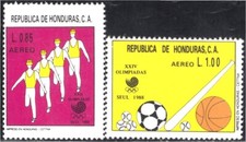 Honduras A- 727/28 1988 XXIV Olympiades Séoul MNH