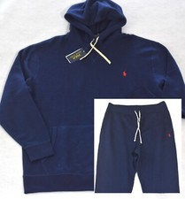 Polo Ralph Lauren Fleece Sweatsuit Jogger Hoodie Set Navy XLT XL Tall NWT