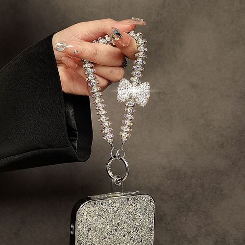 Anti-lost Rhinestone Phone Lanyard Glitter Cellphone Chain Phone Accessories - 第 1/15 張圖片