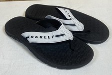 Oakley Sandals Men's Size 10 Flip-Flops Black/Light Grey FOF100148-01N Z