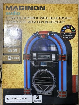Maginon CJB-10 Desktop Jukebox with Bluetooth & CD Player - Vintage Style