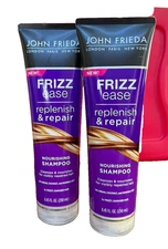 John Frieda Frizz Ease Replenish & Repair Shampoo 8.45oz Pack of 2 - New
