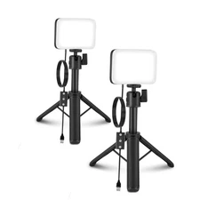 NEEWER Basics BP66D 2-Pack LED Panel Kit w/Stands for Streaming