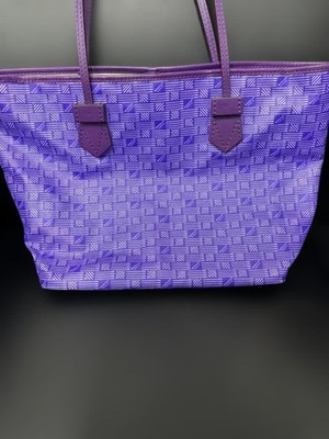 MOREAU PARIS Tote Bag Shoulder Bag Purple Saint-Tropez Women's Coated Canvas