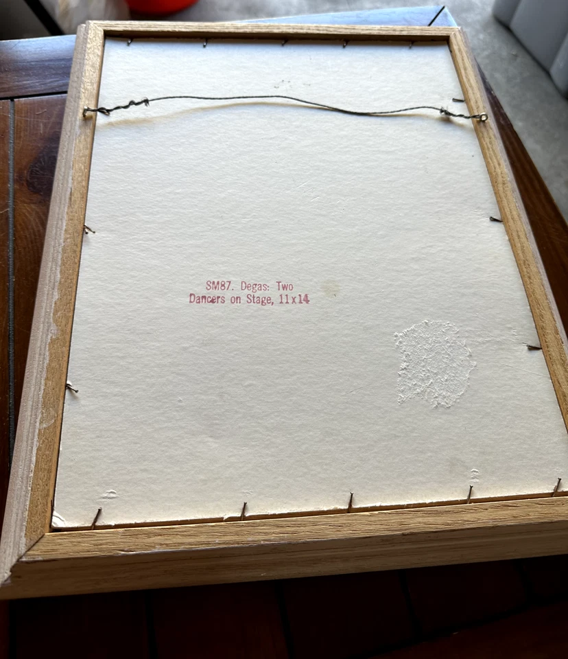 Impresión Edgar Degas - Dos bailarines en el escenario - Enmarcado 11x14 Decoración de arte vintage Foto 2 de 3