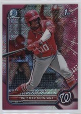 2022 Bowman Chrome Prospects Fuchsia Refractor 129/199 Roismar Quintana 00em