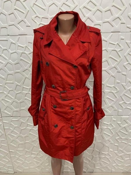 Women Cole Haan Trench Coat Red 36 / S / 44