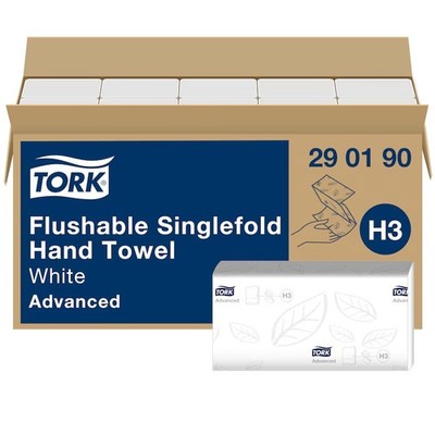 Tork Papierhandtücher 290190 H3 Advanced schnellauflösend Zick-Zack-Falz 2-lagig