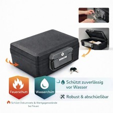 Dokumentenkassette feuerfest & wasserdicht - Sicherheitskassette mit Schloss