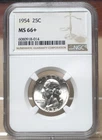 1954 WASHINGTON QUARTER NGC MS66+ PLUS DESIGNATION 918014