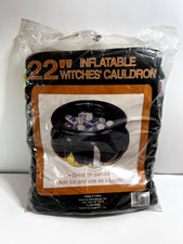 VTG 2000s Inflatable Witch Cauldron Cooler 22” Halloween Drink Tub Vintage