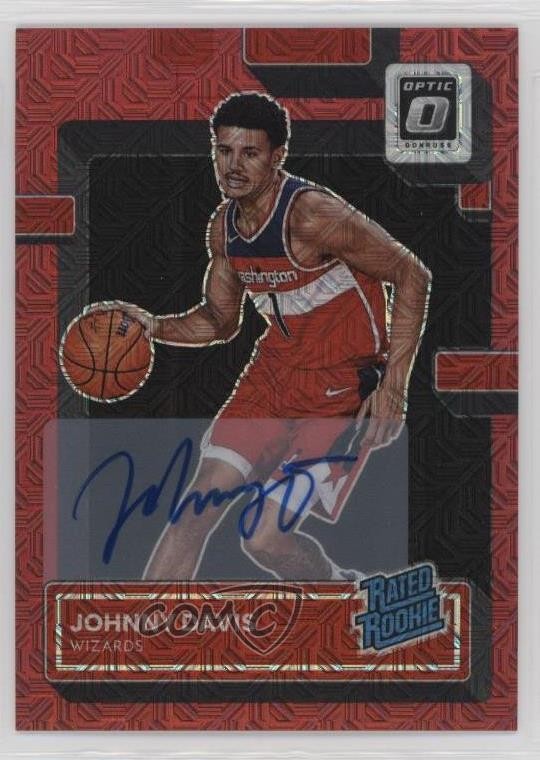 2022 Donruss Optic Choice Prizm Signatures Johnny Davis #206 Rookie Auto RC 01e8